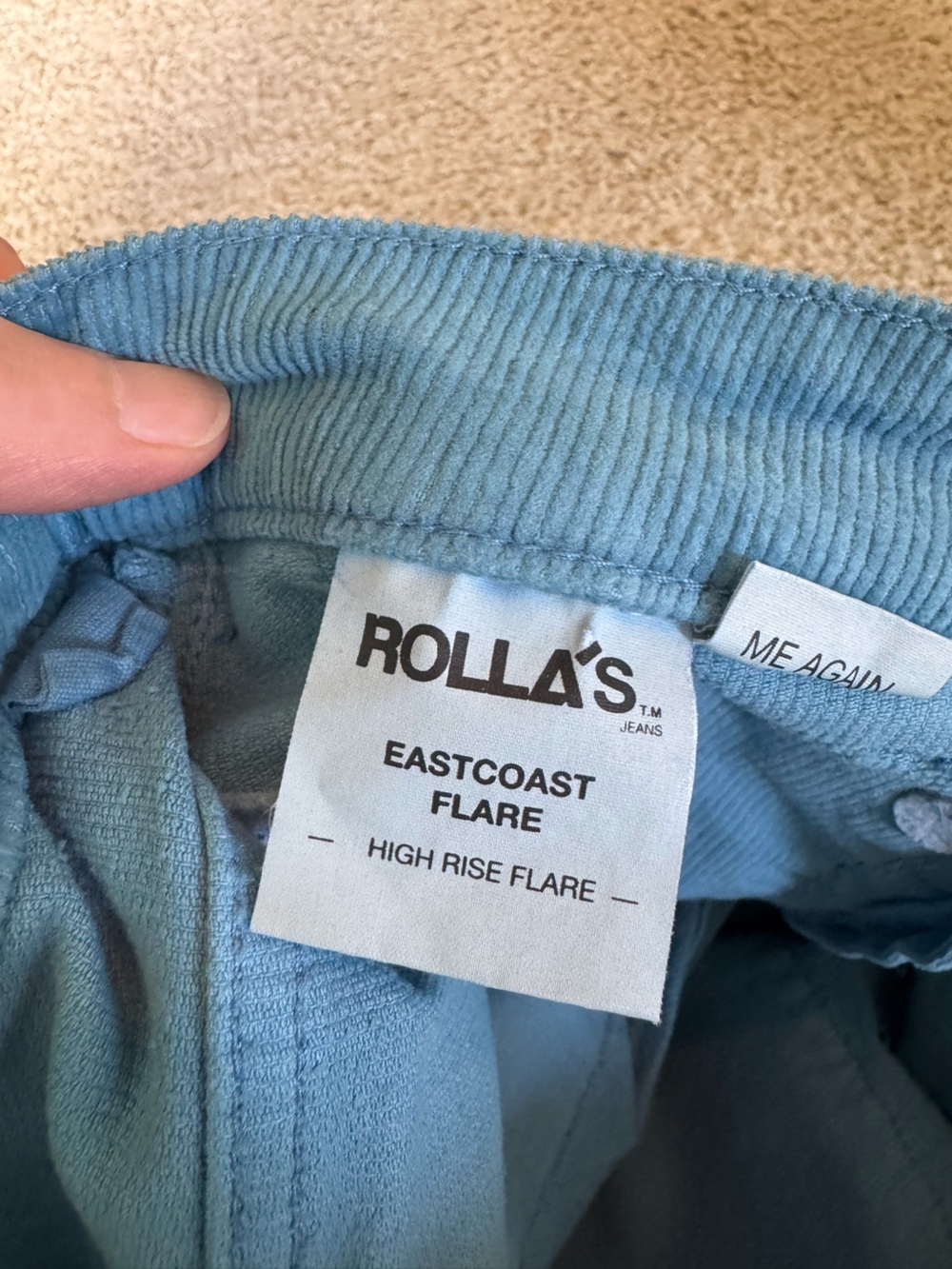 ROLLA'S Blue Flared Corduroy Jeans - Picture 5 of 6